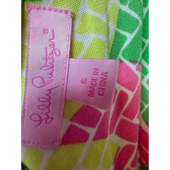 Lilly Pulitzer Petra Dress in Prep Green Berry Basket Sz. S - Picture 4 of 6